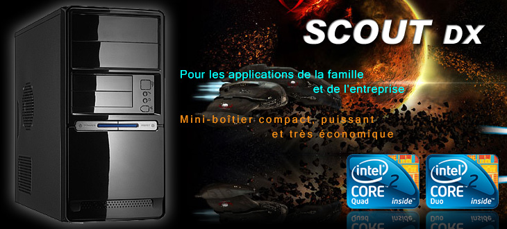 Keynux Scout DX - Ordinateur assemblé avec Intel Core 2 Duo ou Core 2 Quad core, 3 disques durs internes, carte graphique nVidia ou ATI