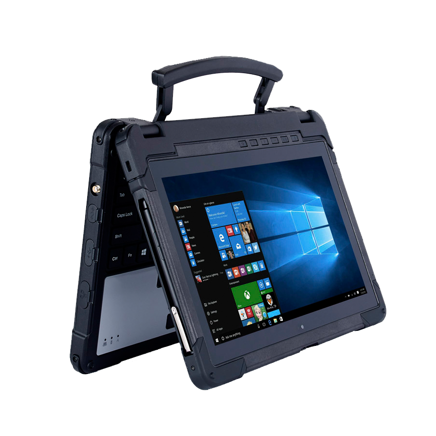 Tablette KX-11X - Tablet-PC 2-en1 tactile durci militarisée IP65 incassable, étanche, très grande autonomie - KX-11X - SANTIA