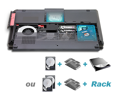 SANTIA - CLEVO P157SM-A - 1 à 4 disques durs internes