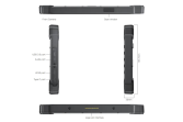 SANTIA Serveur Rack Tablette incassable, antichoc, étanche, écran tactile, très grande autonomie, durcie, militarisée IP65  - KX-8J