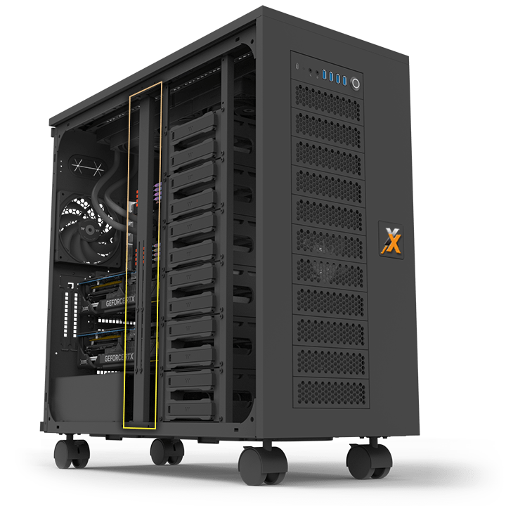 Forensic RZ7 - PC fixe, PC industriel, ordinateur compatible Ubuntu, Debian, Fedora, Mint, Windows - Boîtier Forensic - SANTIA